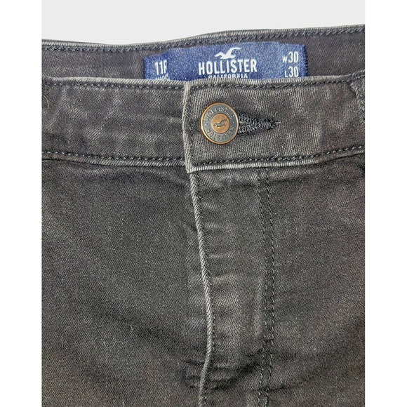 Hollister Black Super Skinny Ultra High Rise Jeans Size 11R (30x30) Woman's - Picture 7 of 11